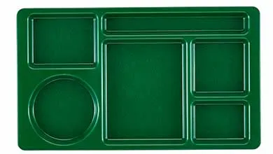 Green catering food tray