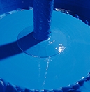 blue plastisol mixing