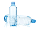 Two water bottles. Isolated on white background